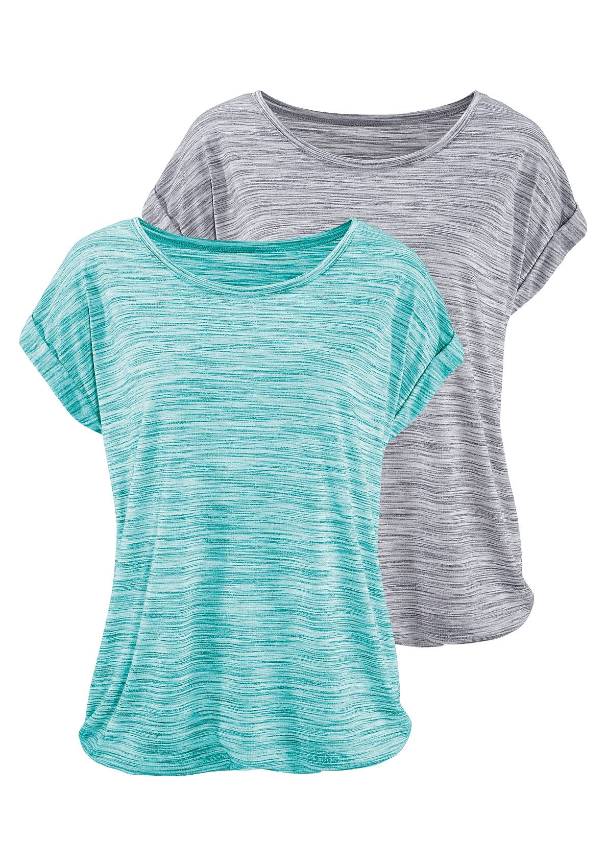 Beachtime Kurzarmshirt »mit Struktureffekt«, (2er-Pack), aus pflegeleichter Qualität von Beachtime