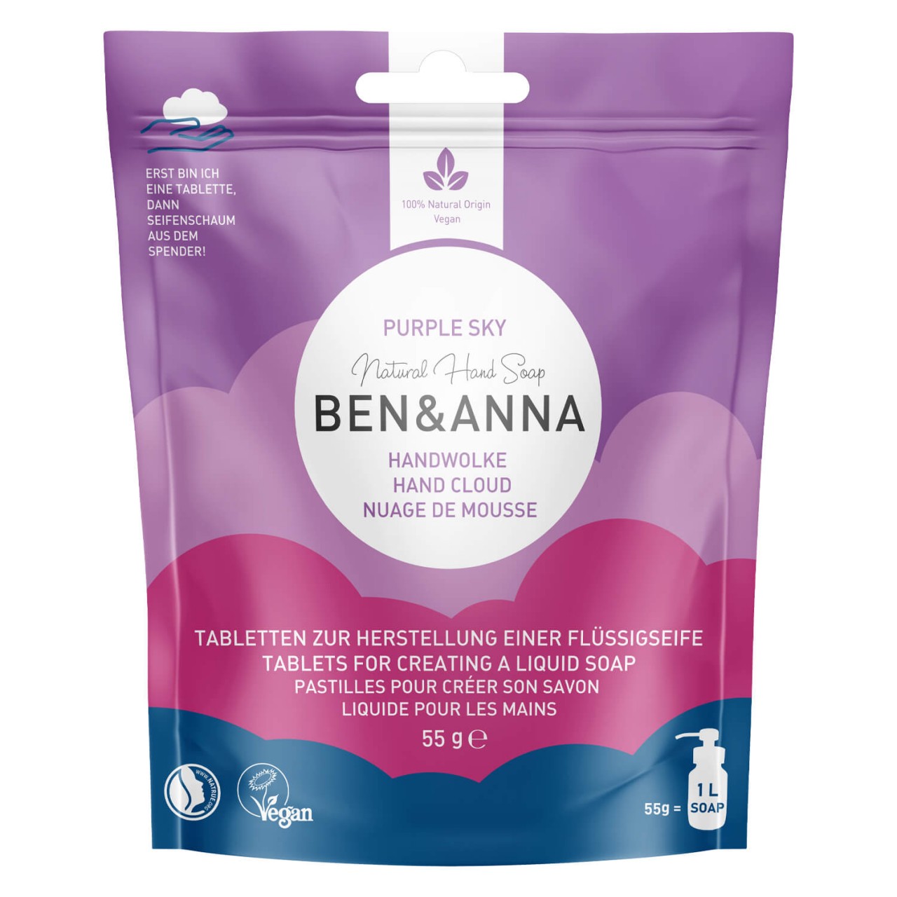 BEN&ANNA - Handwolke Purple Sky von BEN&ANNA