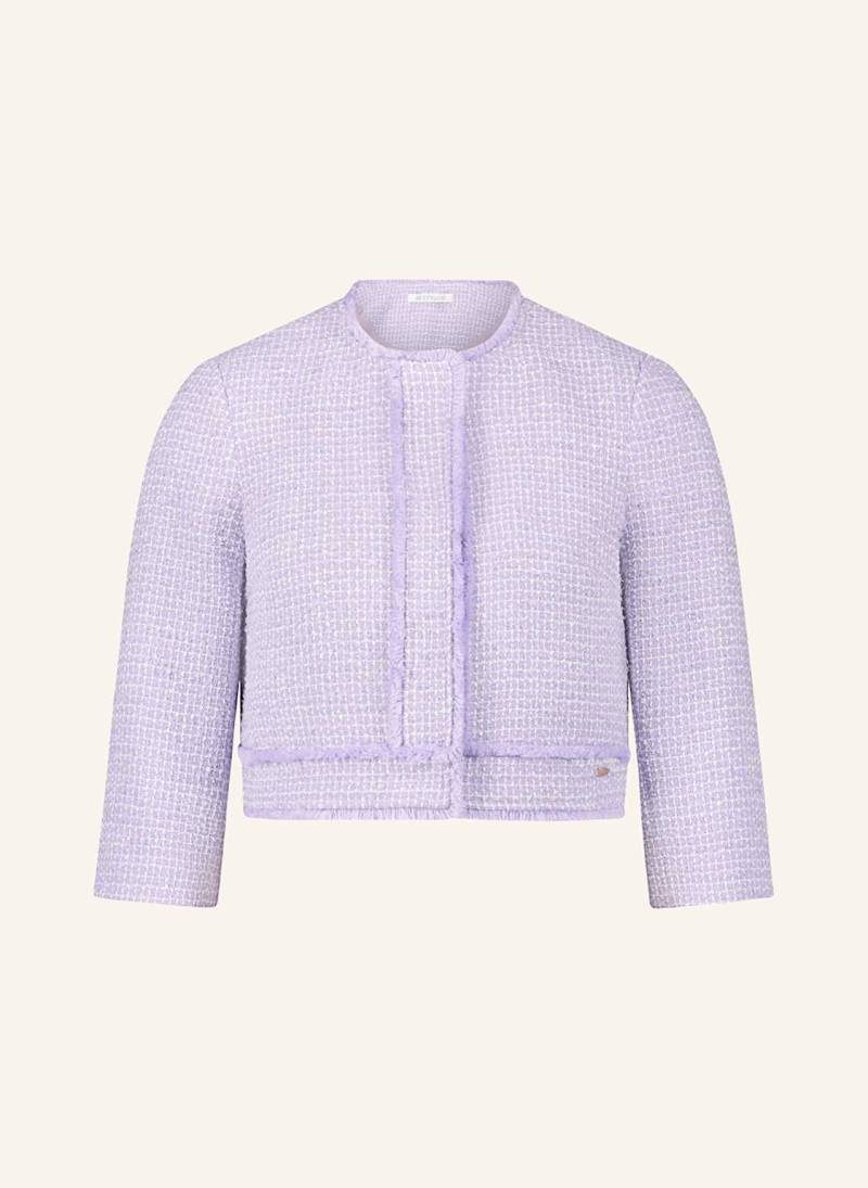 Betty&Co Kastenjacke Aus Bouclé Mit 3/4-Arm lila von BETTY&CO