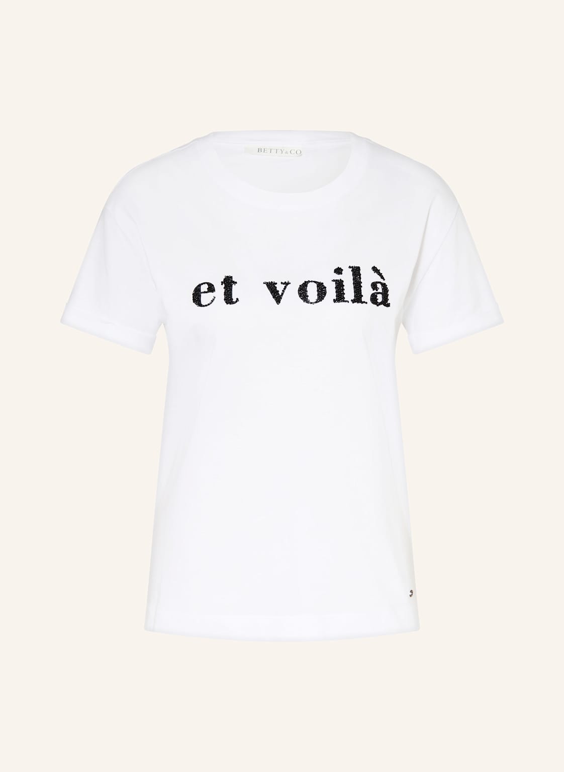 Betty&Co T-Shirt Mit Schmucksteinen weiss Betty&Co T-Shirt Mit Schmucksteinen weiss von BETTY&CO