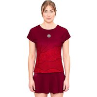 BIDI BADU Damen Tennisshirt Protected Leafs Capsleeve dunkelrot | S von BIDI BADU