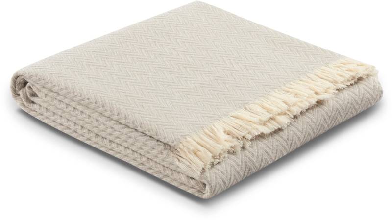 Biederlack Plaid »Boras«, mit Fischgrätmuster, Kuscheldecke von Biederlack
