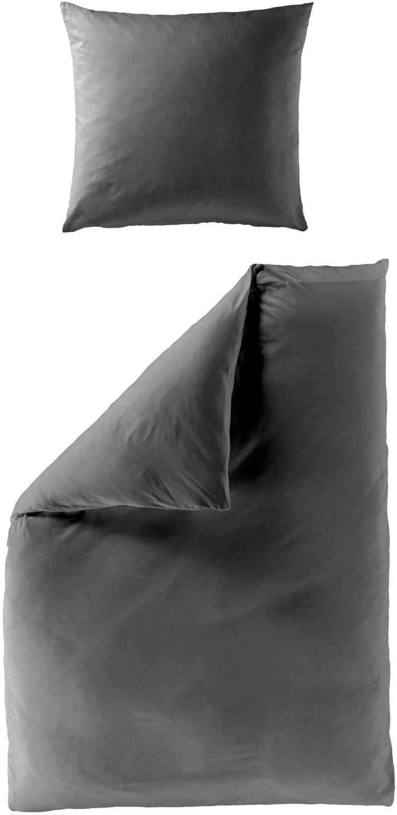 BIERBAUM Bettwäsche »Elegant uni«, Mako-Satin, 100 % Baumwolle, Uni, pflegeleicht von BIERBAUM