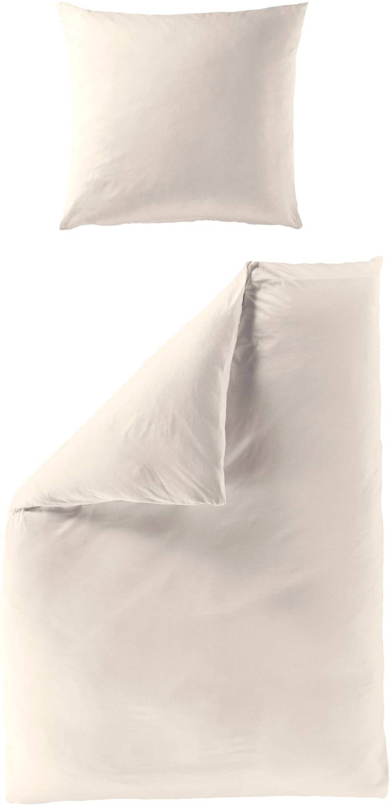 BIERBAUM Bettwäsche »Elegant uni«, Mako-Satin, 100 % Baumwolle, Uni, pflegeleicht von BIERBAUM