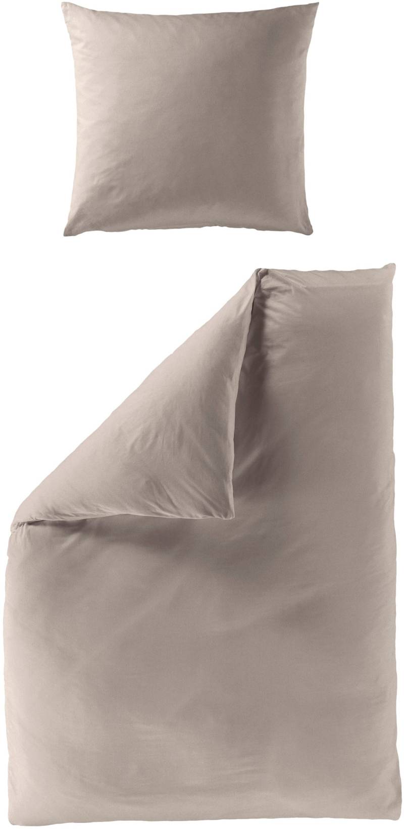 BIERBAUM Bettwäsche »Elegant uni«, Mako-Satin, 100 % Baumwolle, Uni, pflegeleicht von BIERBAUM