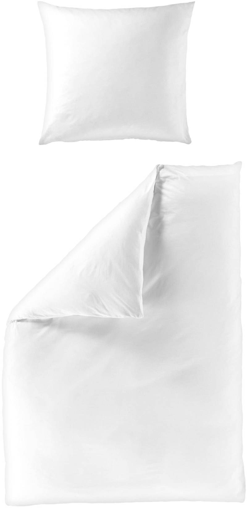 BIERBAUM Bettwäsche »Elegant uni«, Mako-Satin, 100 % Baumwolle, Uni, pflegeleicht von BIERBAUM
