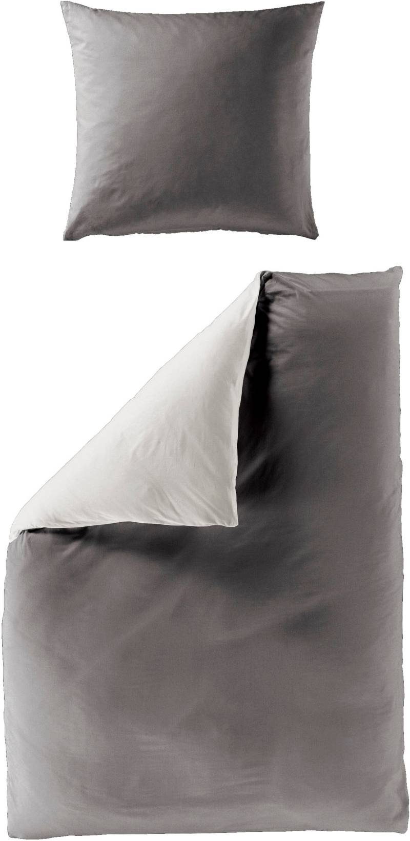 BIERBAUM Wendebettwäsche »Modern Uni in Gr. 135x200 oder 155x220 cm«, Modernes Unidesign: Schlichte, elegante Optik für jedes Schlafzimmer von BIERBAUM