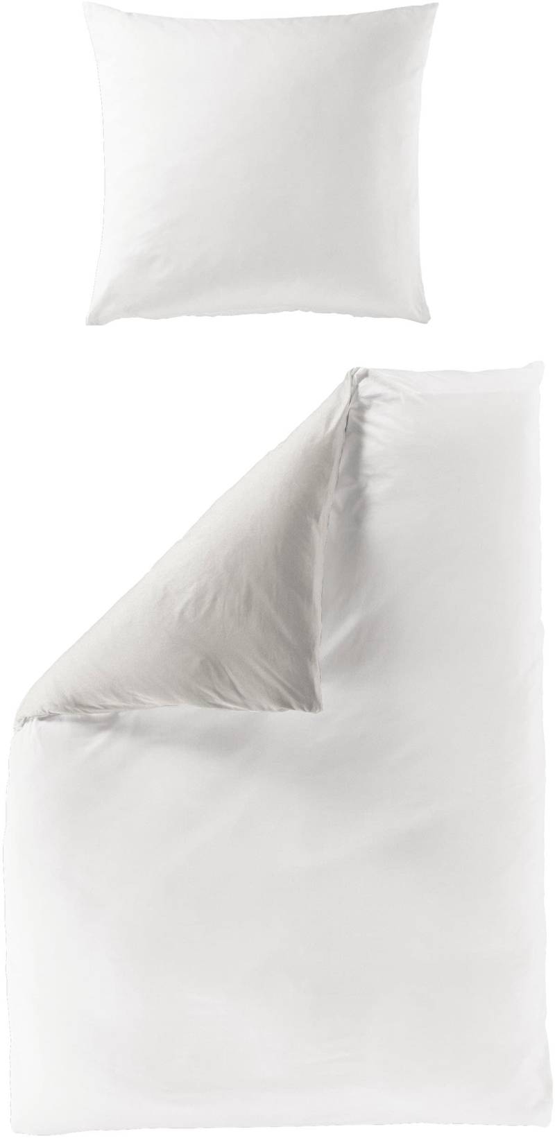 BIERBAUM Wendebettwäsche »Modern Uni in Gr. 135x200 oder 155x220 cm«, Modernes Unidesign: Schlichte, elegante Optik für jedes Schlafzimmer von BIERBAUM