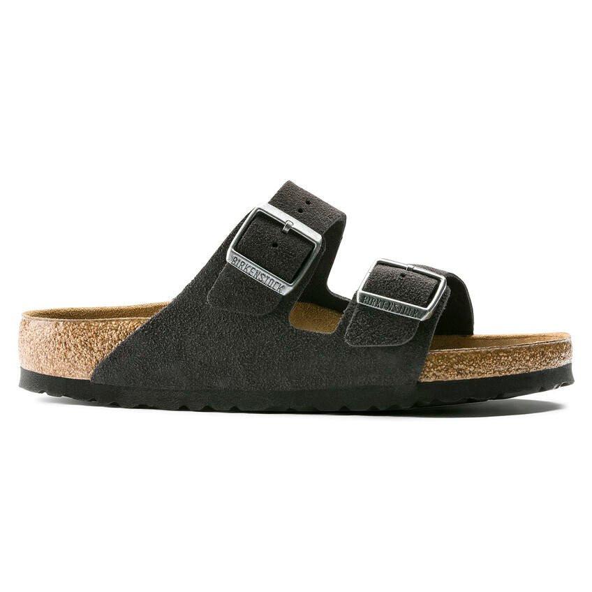 Arizona Bs - Wildleder Sandale Damen Grau 35 von BIRKENSTOCK