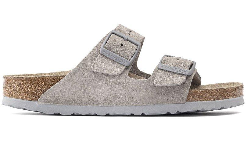 Arizona Bs - Wildleder Sandale Damen Grau 37 von BIRKENSTOCK