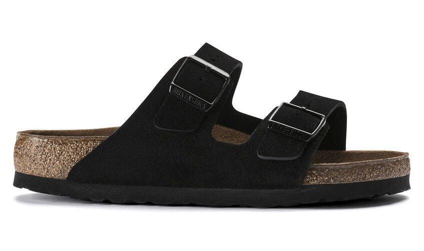 Arizona Bs - Wildleder Sandale Herren Schwarz 46 von BIRKENSTOCK