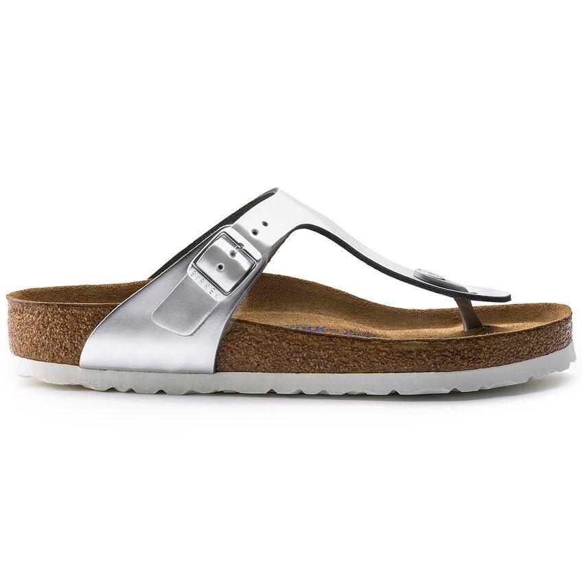 Gizeh Bs - Synthetik Sandale Damen Silber 36 von BIRKENSTOCK