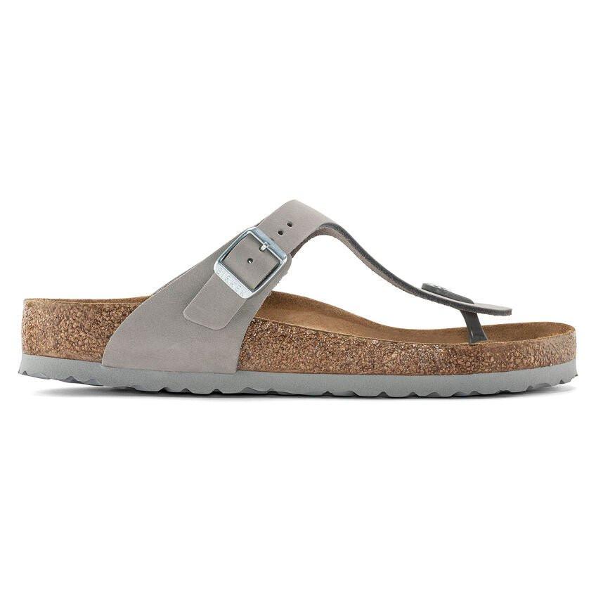 Gizeh - Nubuk Sandale Damen Grau 35 von BIRKENSTOCK