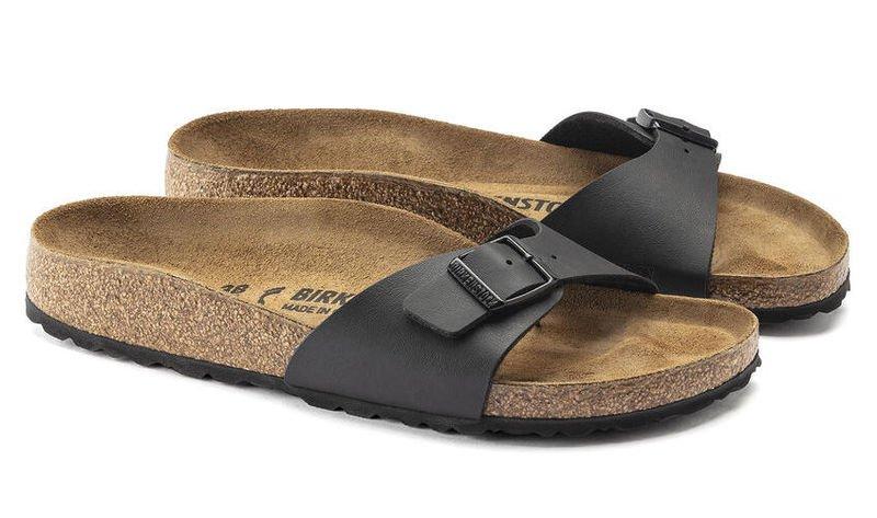 Birkenstock Madrid Bs - Synthetik Sandale Damen Schwarz 41 von BIRKENSTOCK