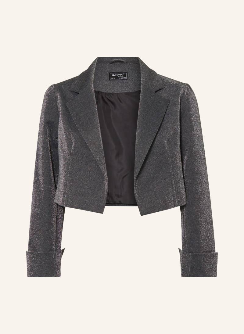 Blue Effect Cropped-Blazer Mit Glitzergarn schwarz von BLUE EFFECT