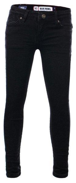 Mädchen Jeans Gold Black Wash Mädchen Schwarz 104 von BLUE REBEL