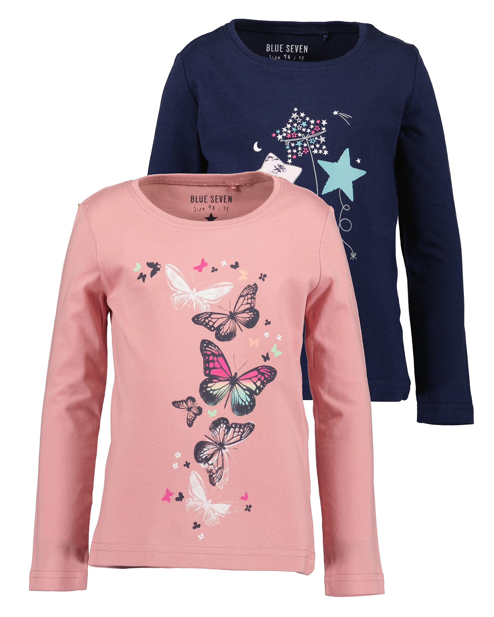 Blue Seven Langarmshirt »Blue Seven Mädchen Langarmshirts MARKETPLACE - 2er Pack«, (2 tlg.) von BLUE SEVEN