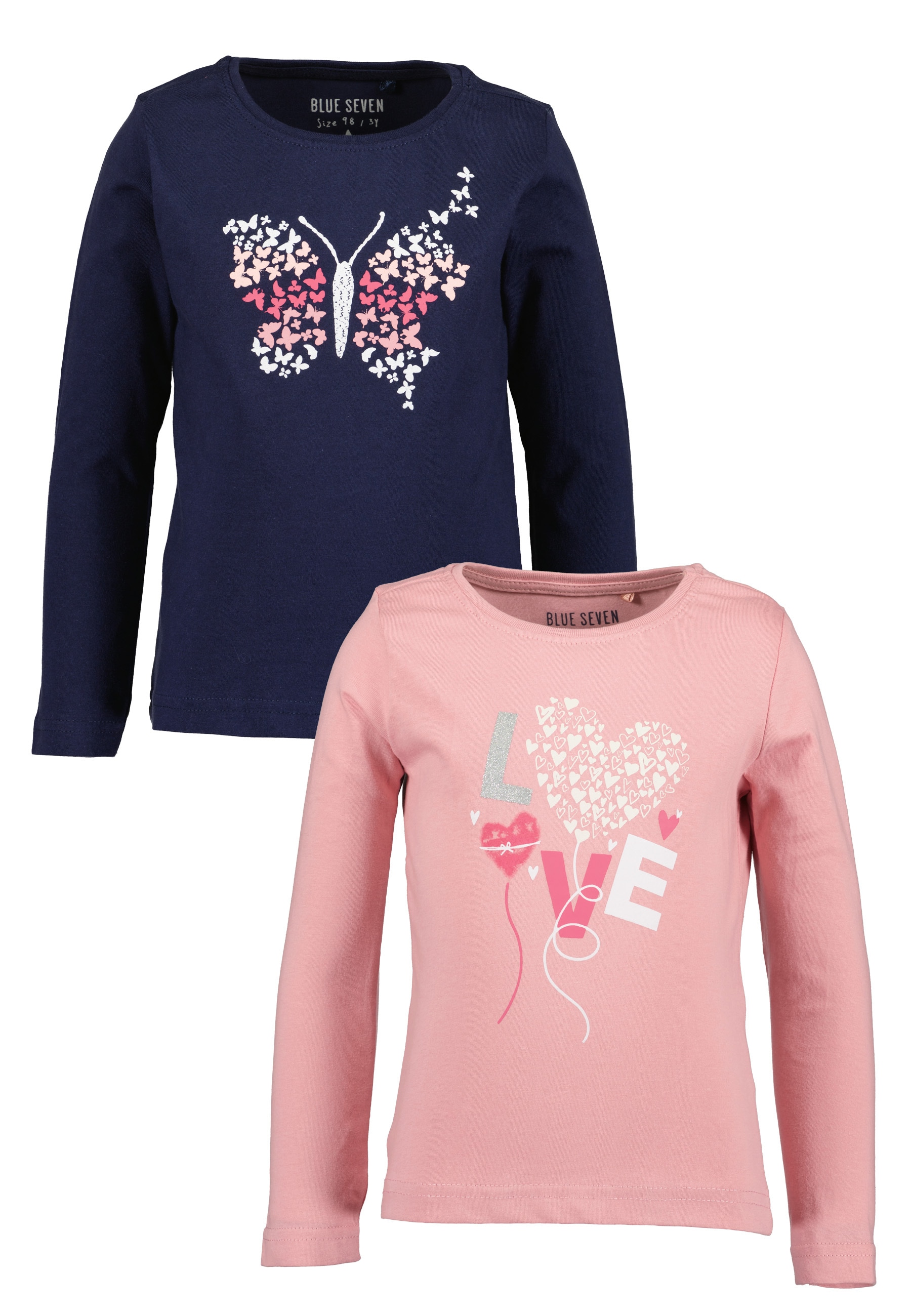 Blue Seven Langarmshirt »Blue Seven Mädchen Langarmshirts MARKETPLACE - 2er Pack«, (2 tlg.) von BLUE SEVEN