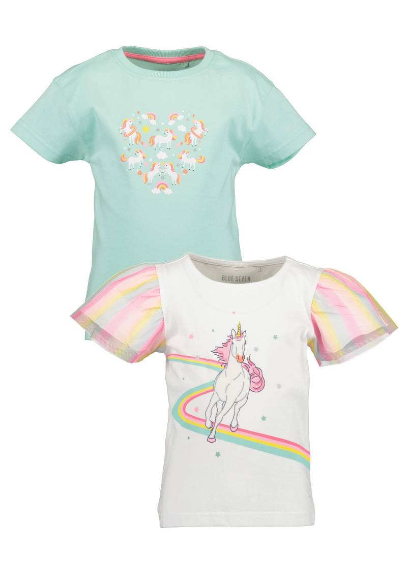Blue Seven T-Shirt »Blue Seven Mädchen T-Shirts 2er Set Rundhals Kurzarm Sommer«, (2 tlg.) von BLUE SEVEN