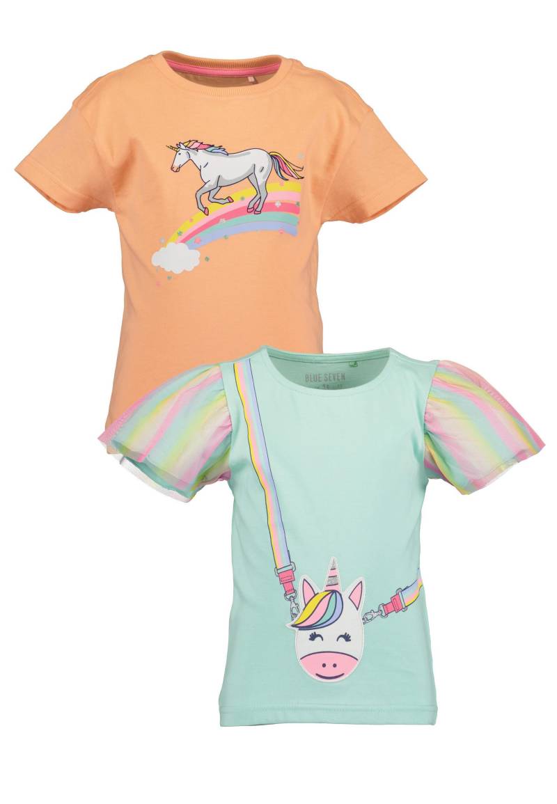 Blue Seven T-Shirt »Blue Seven Mädchen T-Shirts 2er Set Rundhals Kurzarm Sommer«, (2 tlg.) von BLUE SEVEN