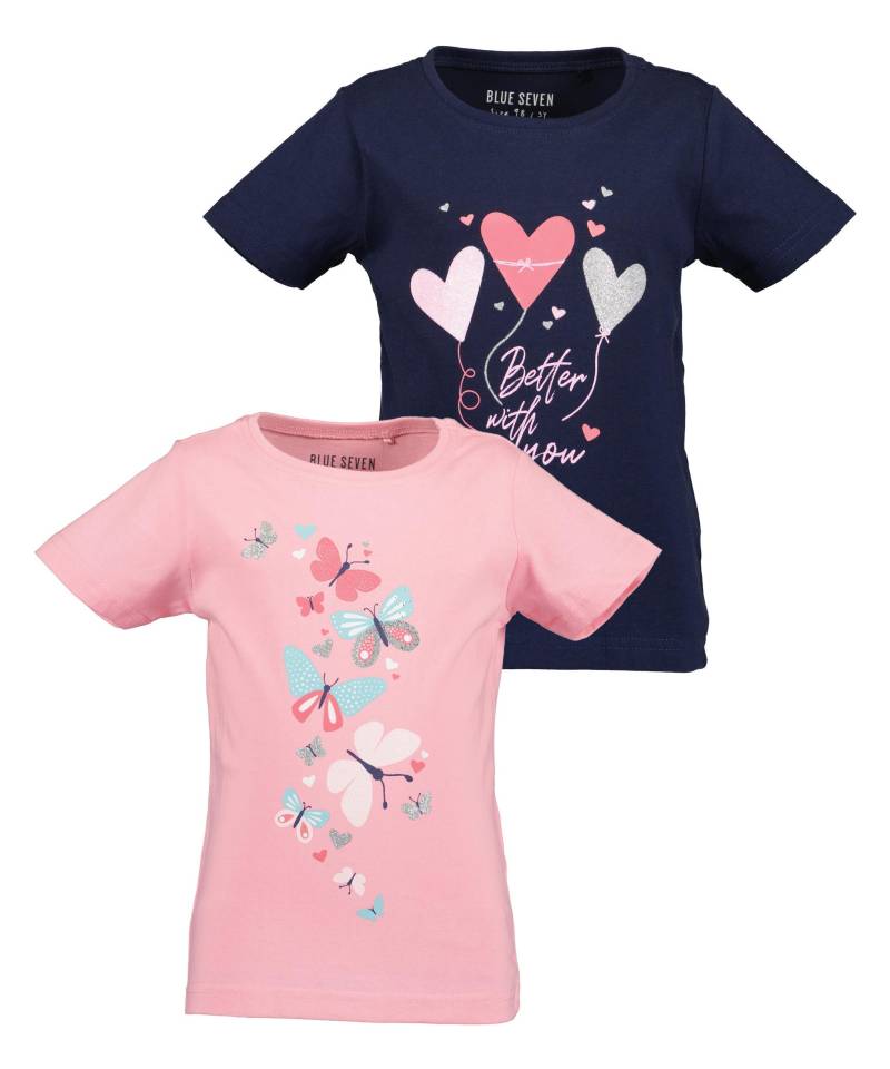 Blue Seven T-Shirt »Blue Seven Mädchen T-Shirts REPEAT MARKETPLACE - 2er Pack«, (2 tlg.) von BLUE SEVEN