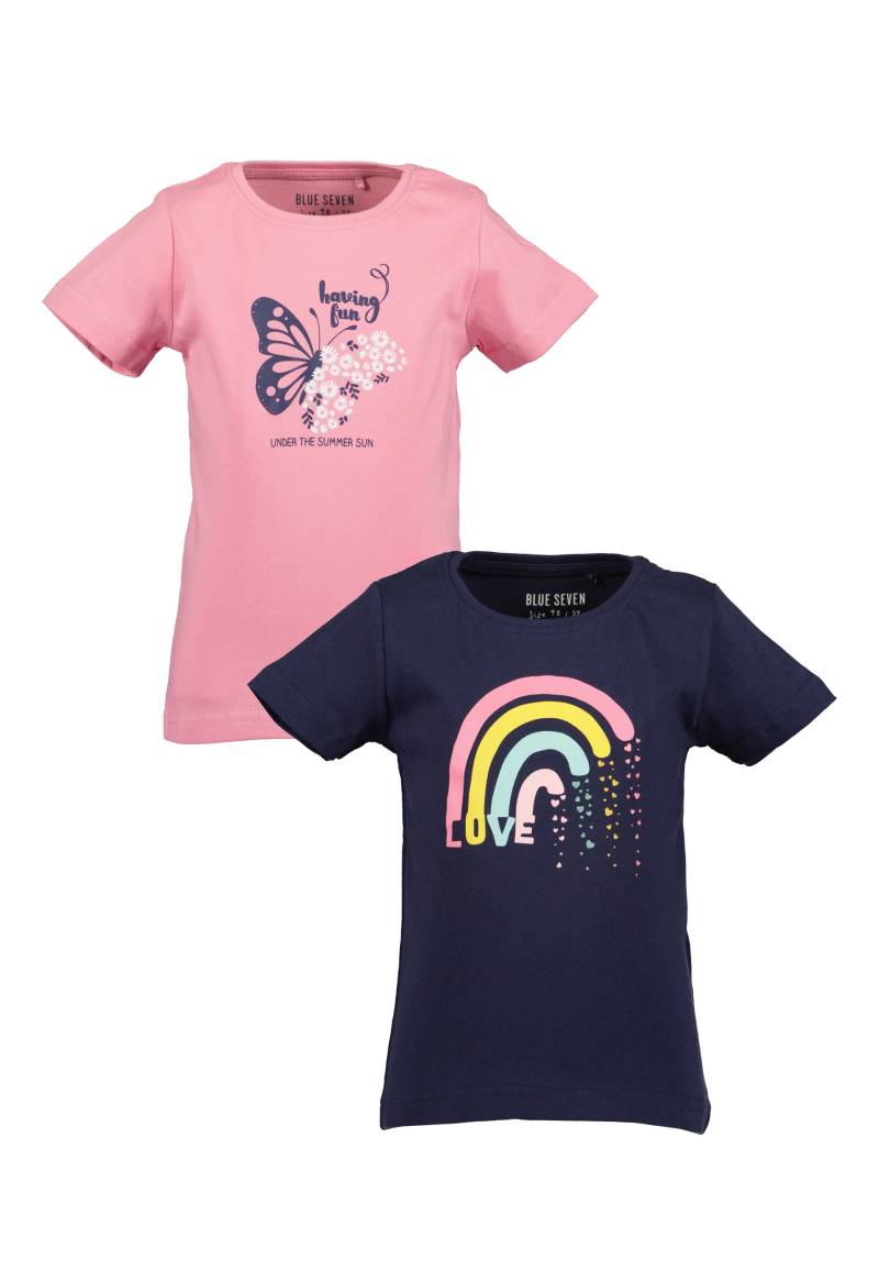 Blue Seven T-Shirt »Blue Seven Mädchen T-Shirts REPEAT MARKETPLACE - 2er Pack«, (2 tlg.) von BLUE SEVEN
