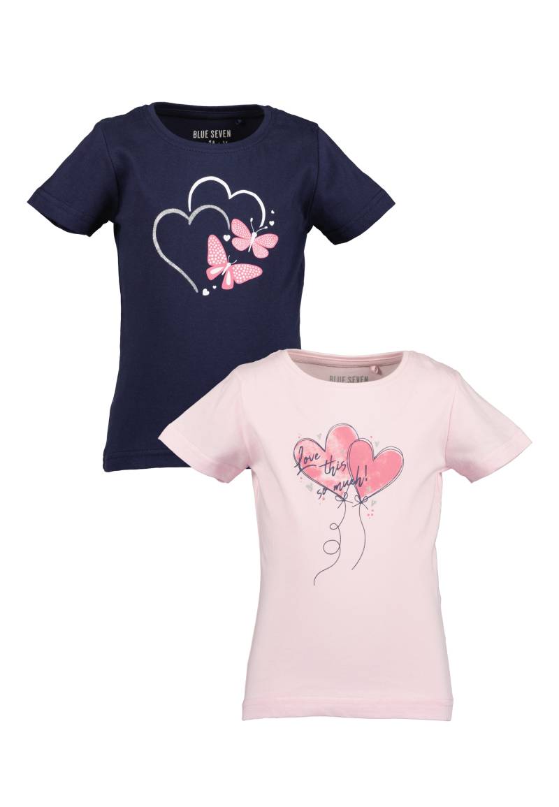 Blue Seven T-Shirt »Blue Seven Mädchen T-Shirts REPEAT MARKETPLACE - 2er Pack«, (2 tlg.) von BLUE SEVEN