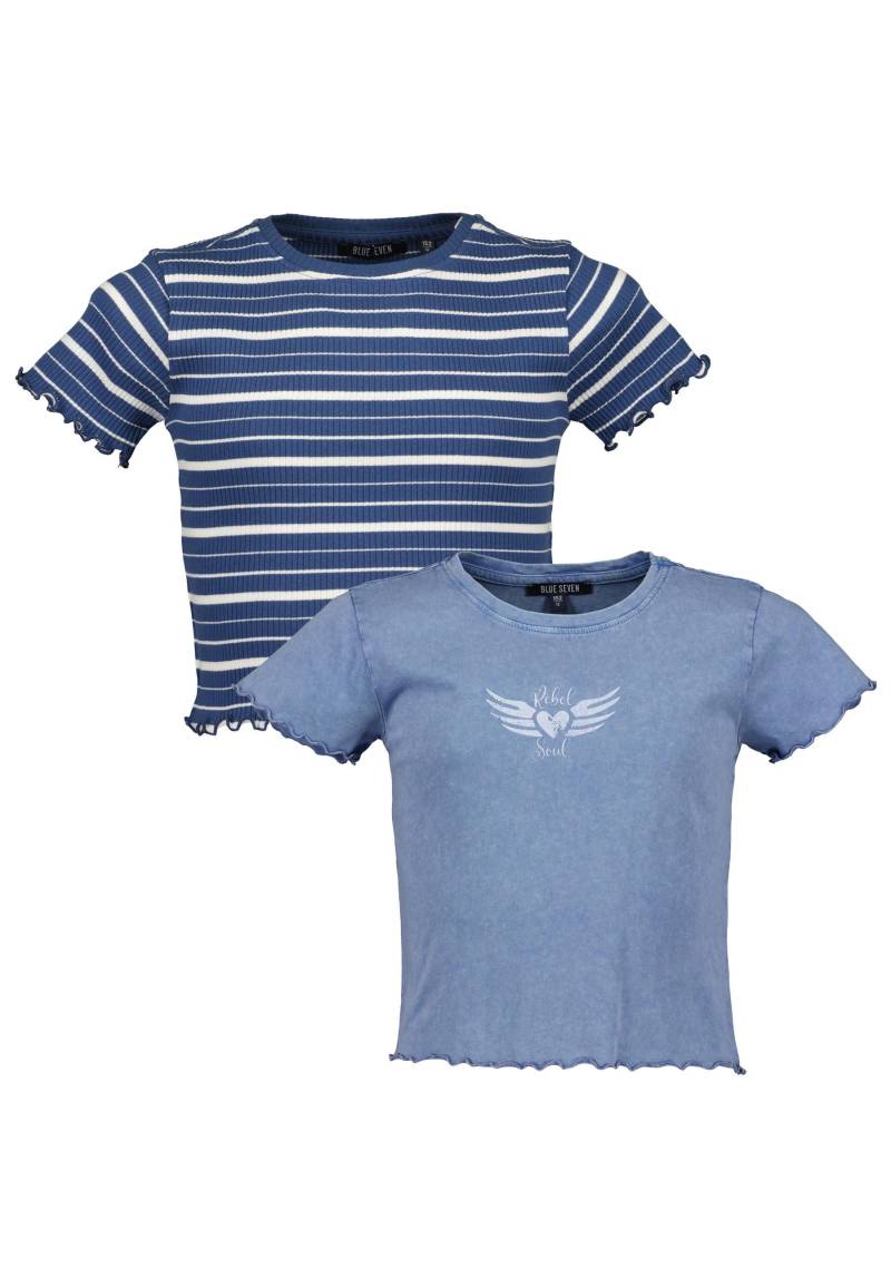 Blue Seven T-Shirt »Blue Seven Teenager Mädchen T-Shirts 2er Pack Rundhalsausschnitt«, (2 tlg.) von BLUE SEVEN
