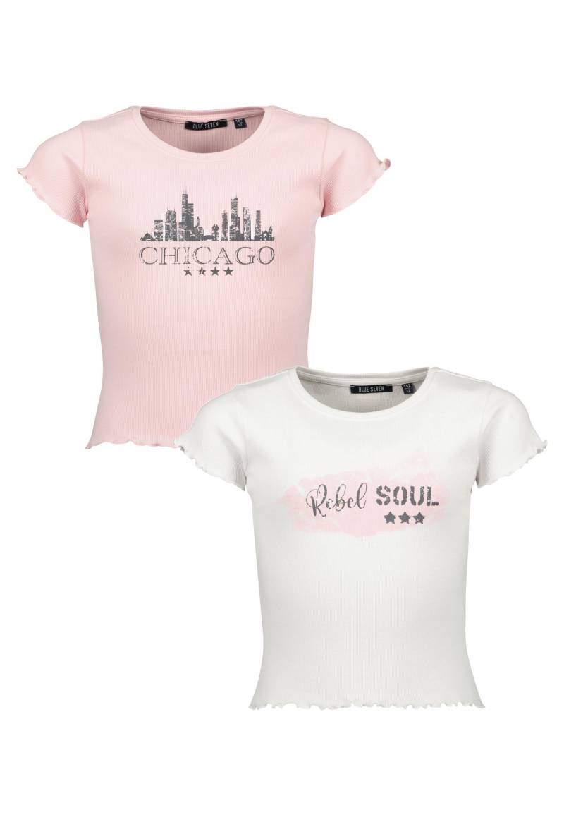 Blue Seven T-Shirt »Blue Seven Teenager Mädchen T-Shirts 2er Pack Rundhalsausschnitt«, (2 tlg.) von BLUE SEVEN