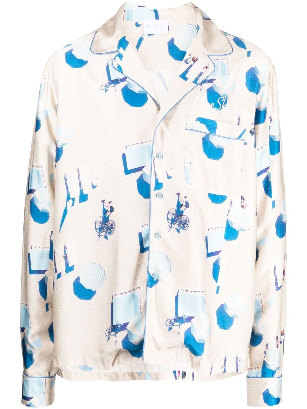 BLUE SKY INN Beach graphic-print shirt - Neutrals von BLUE SKY INN