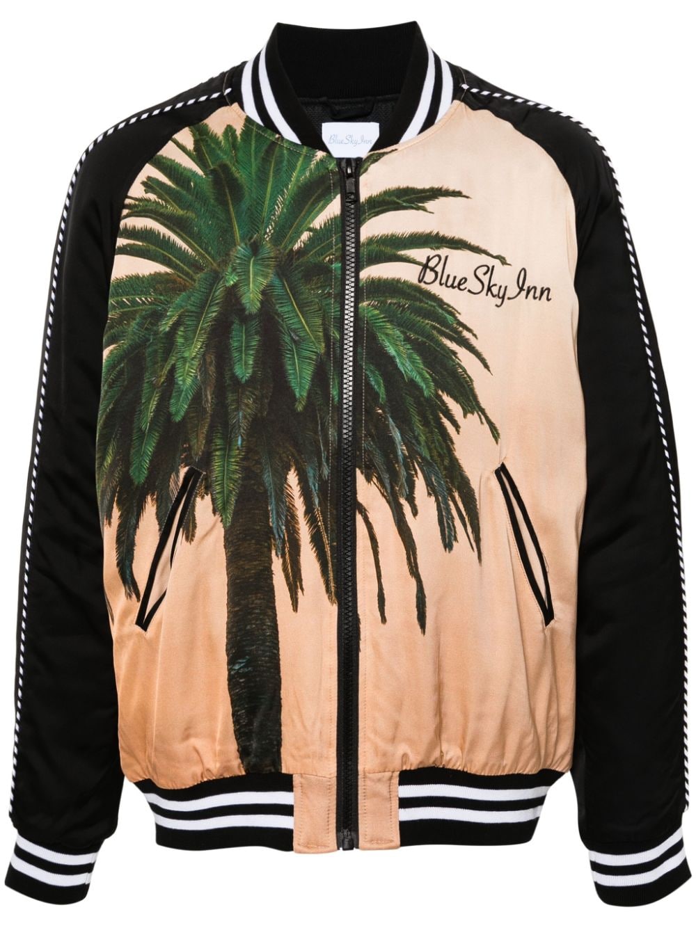 BLUE SKY INN graphic-print bomber jacket - Black von BLUE SKY INN