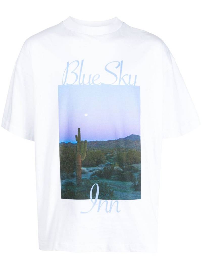 BLUE SKY INN photograph-print short-sleeve T-shirt - White von BLUE SKY INN