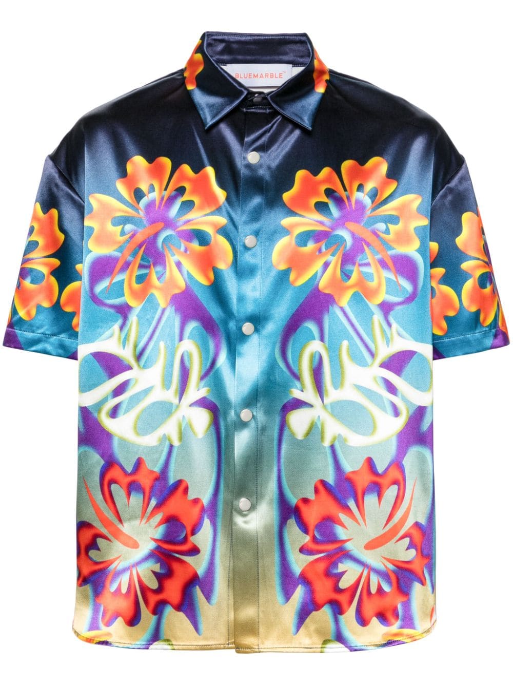 BLUEMARBLE floral-print satin shirt von BLUEMARBLE