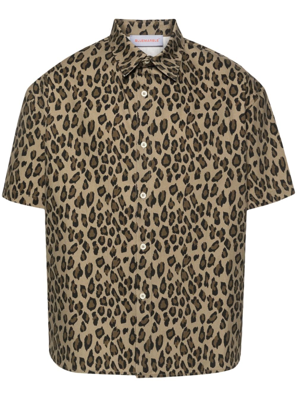 BLUEMARBLE leopard-print short-sleeve shirt - Neutrals von BLUEMARBLE