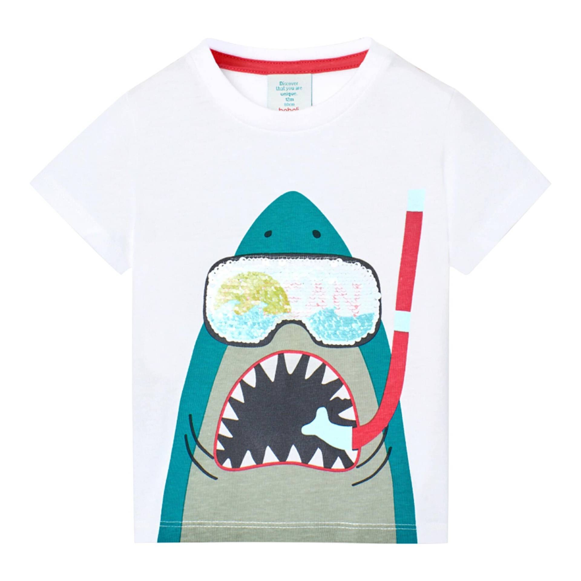 T-Shirt Wendepailletten Hai von BOBOLI