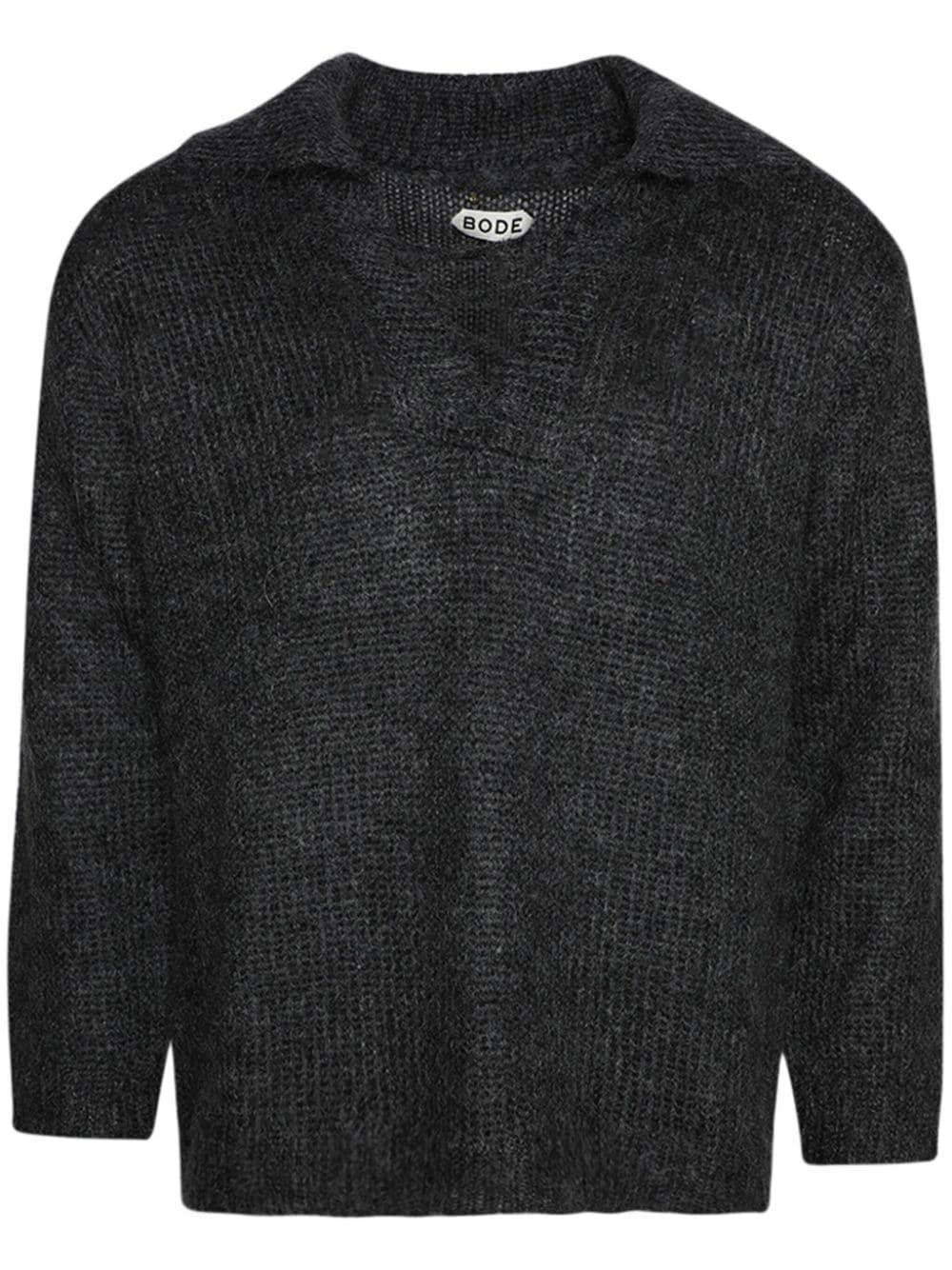 BODE Alpine lace-up jumper - Grey von BODE