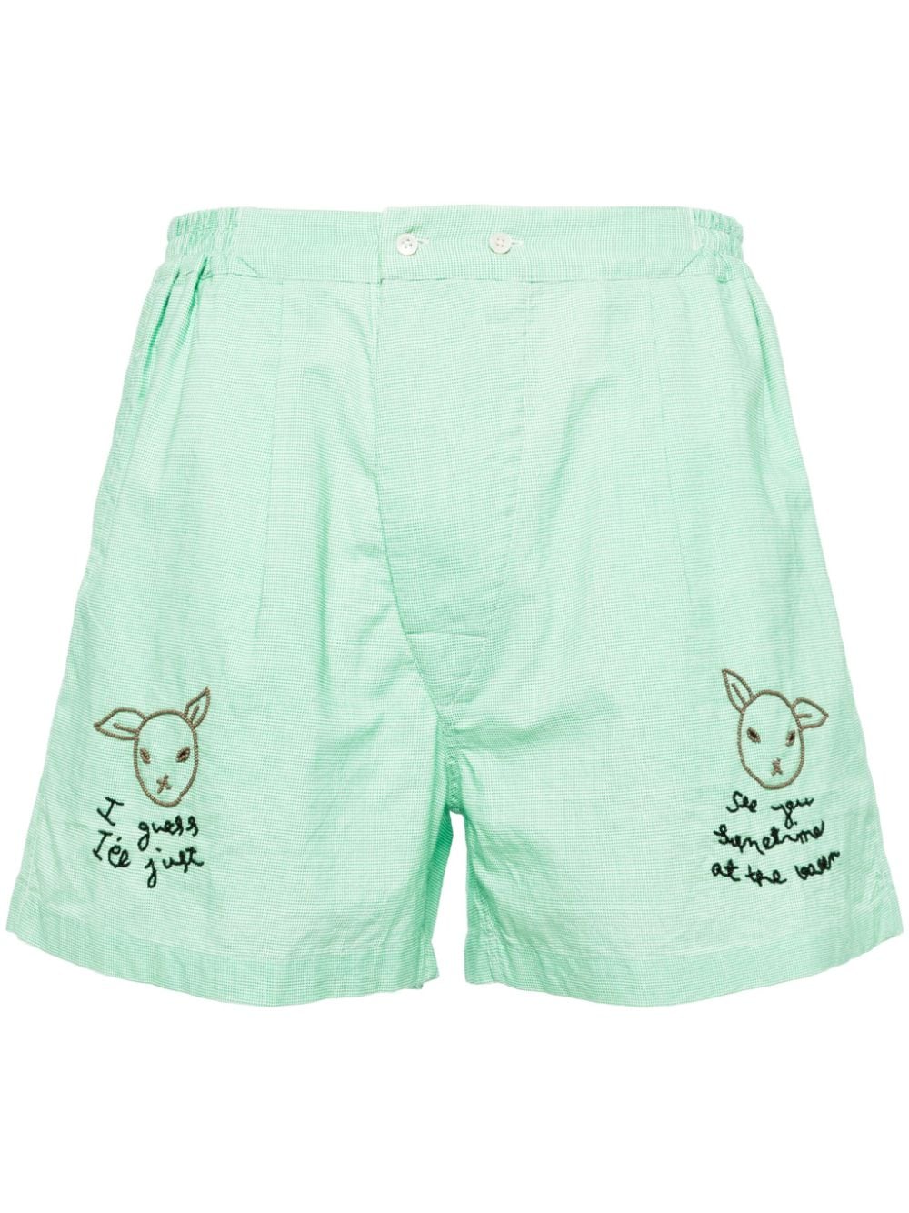 BODE See You At The Barn cotton shorts - Green von BODE