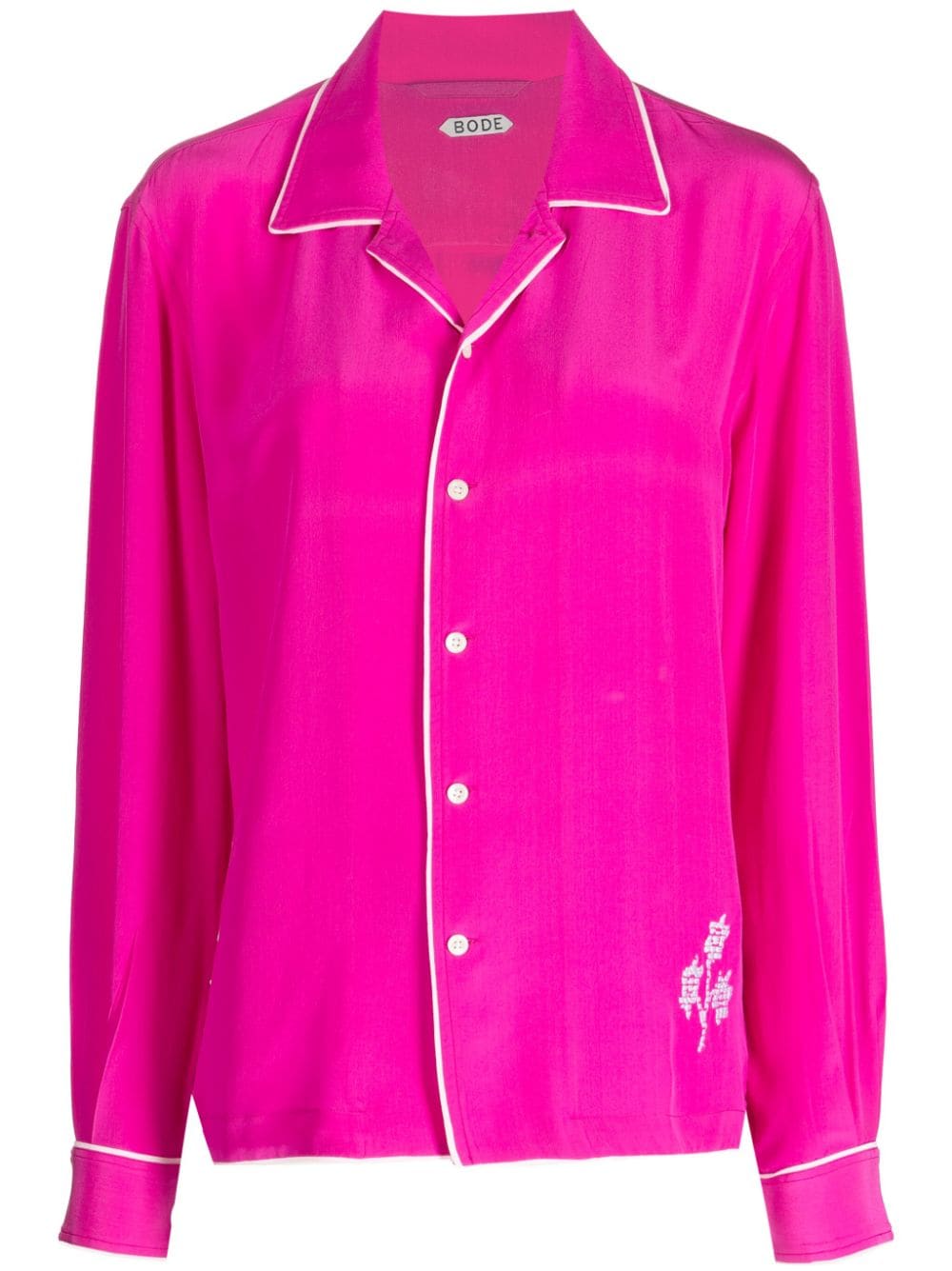 BODE Shadow Jasmine silk pyjama top - Pink von BODE