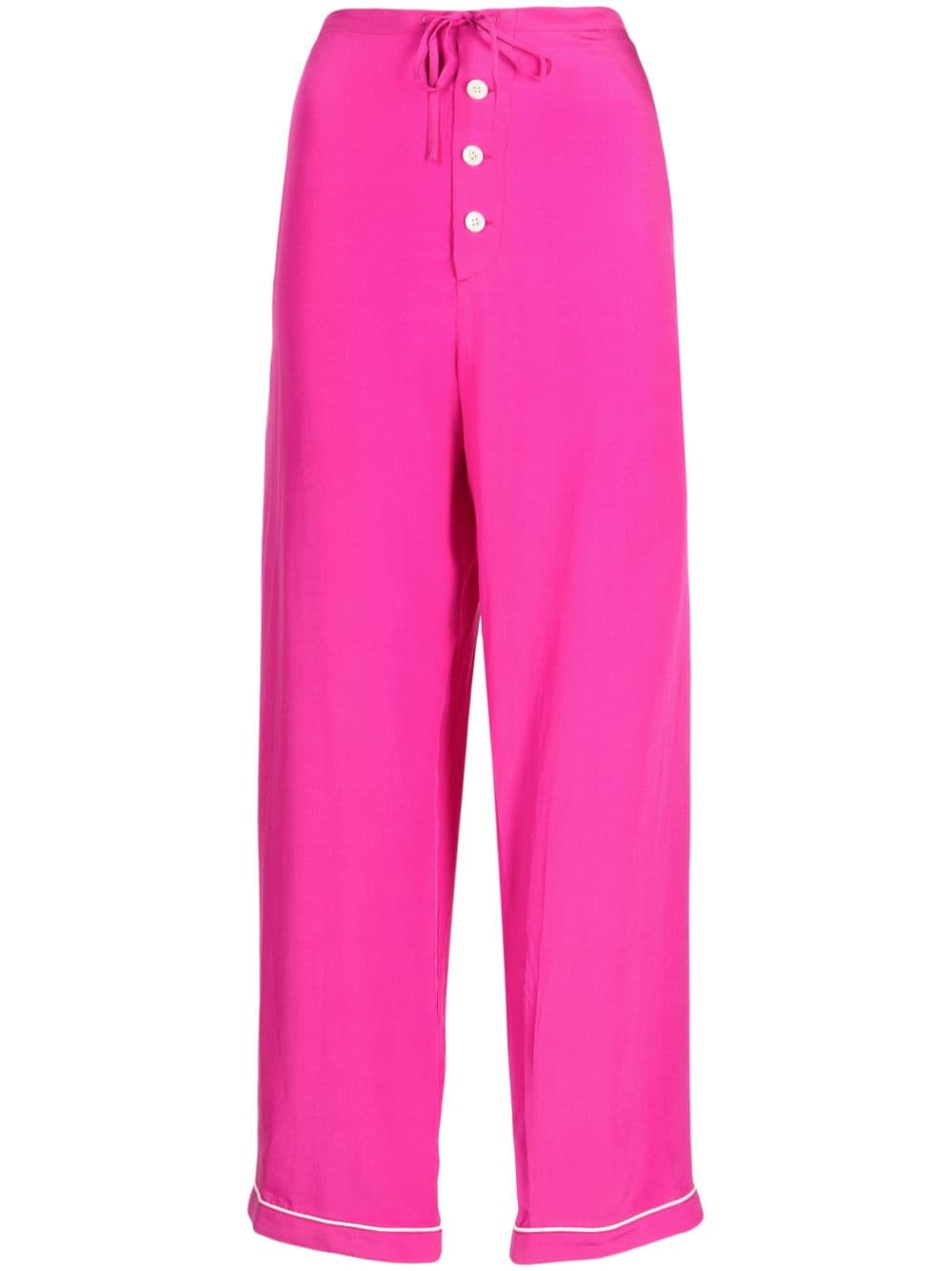 BODE Shadow Jasmine silk pyjama trousers - Pink von BODE
