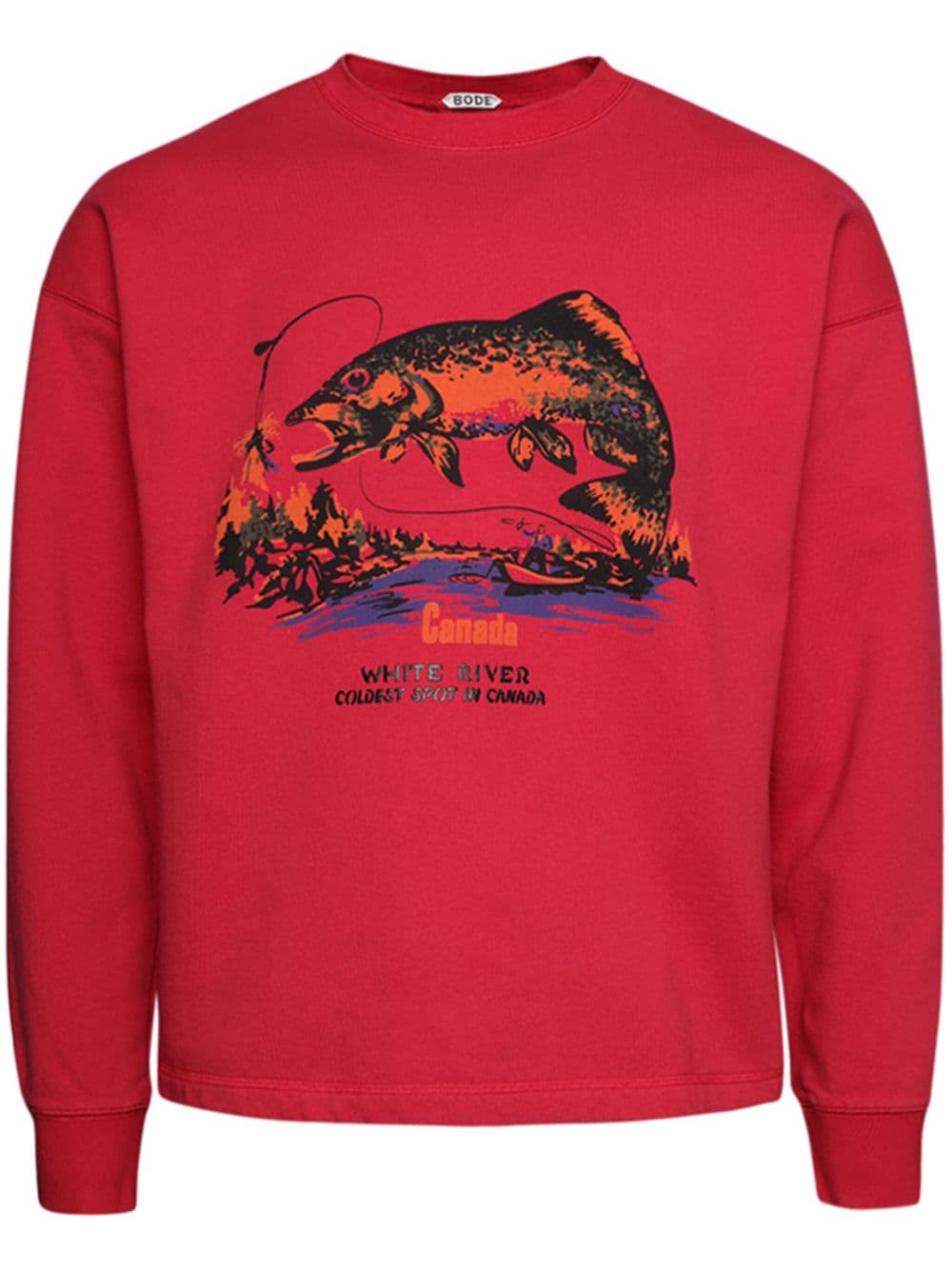 BODE White River cotton sweatshirt - Red von BODE