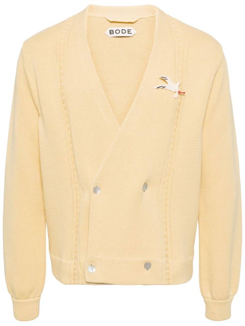 BODE double-breasted cotton cardigan - Yellow von BODE