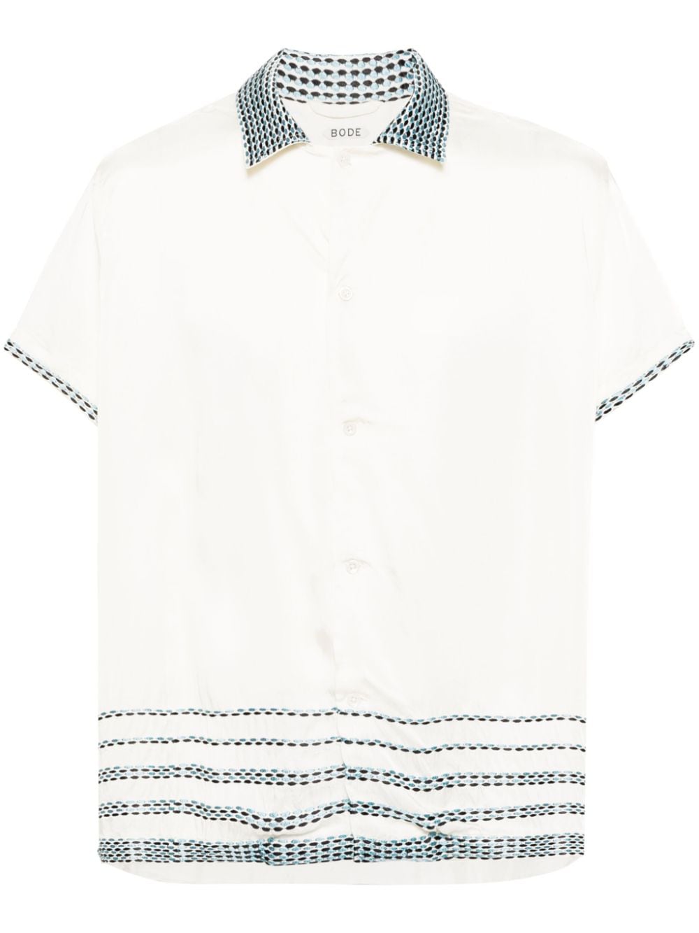 BODE embroidered-design short-sleeve shirt - Neutrals von BODE