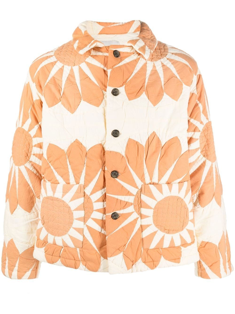 BODE floral-print detail shirt jacket - Orange von BODE