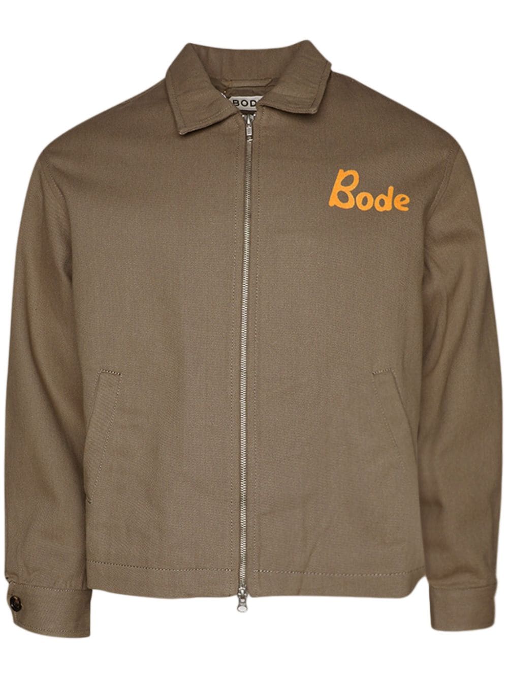 BODE graphic-print cotton bomber jacket - Grey von BODE