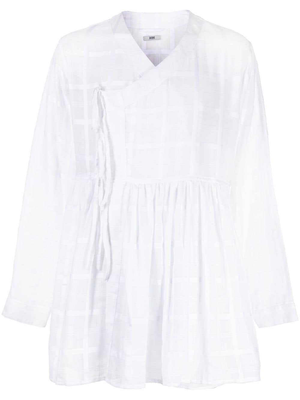 BODE off-centre cotton shirt - White von BODE