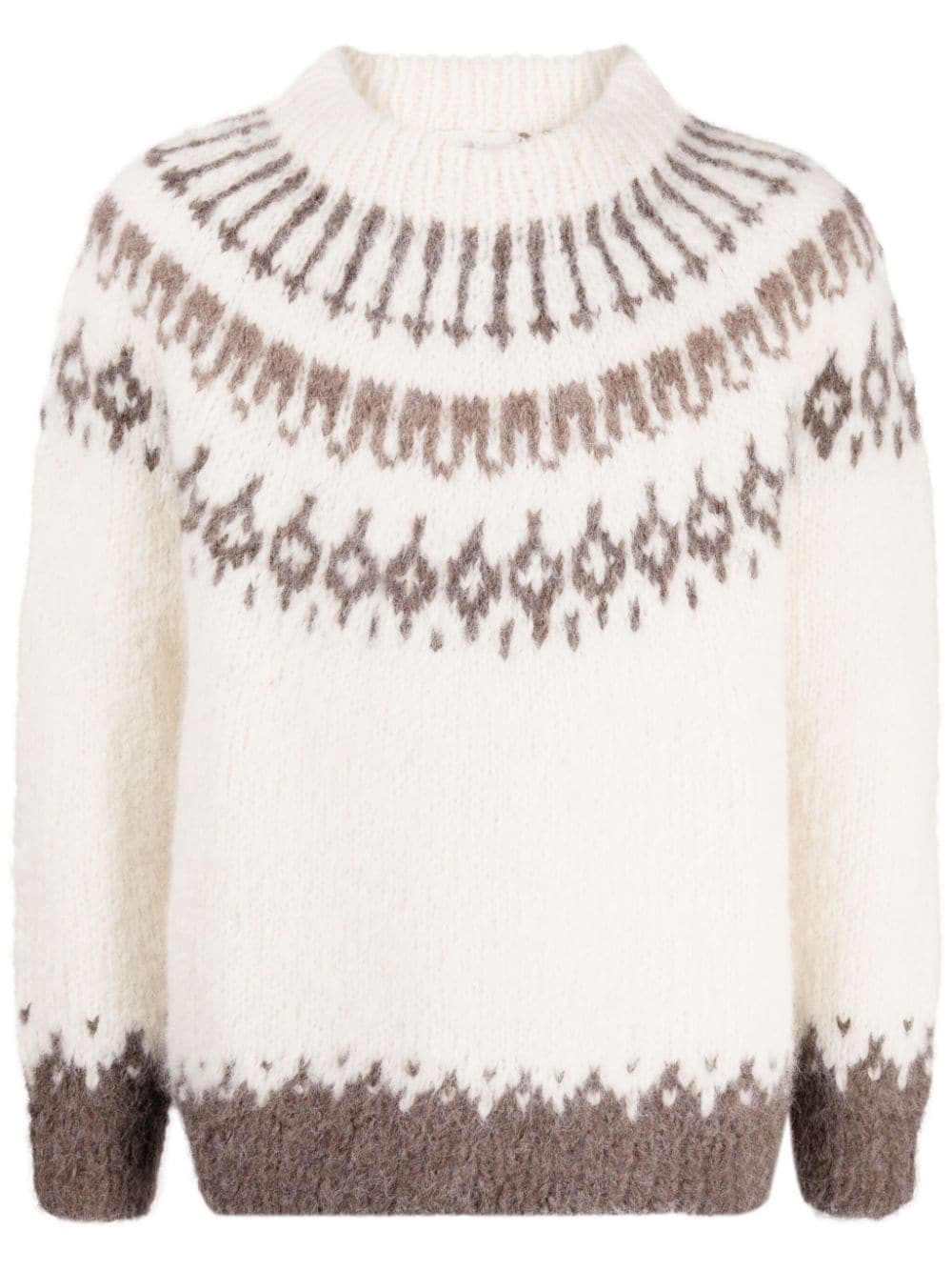 BODE patterned intarsia-knit jumper - White von BODE