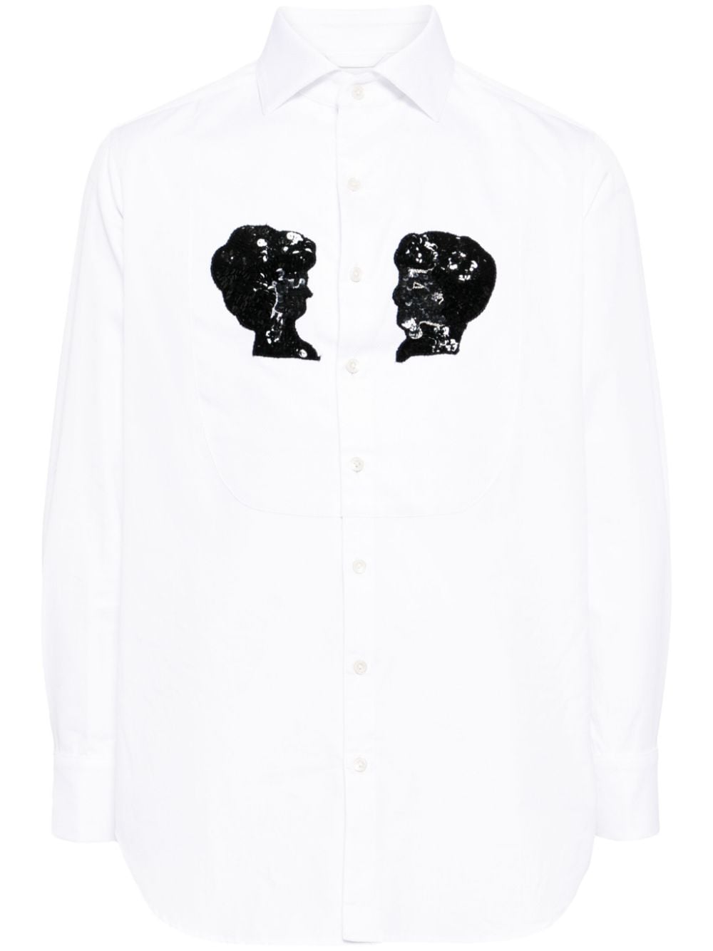 BODE sequin-embellished cotton shirt - White von BODE