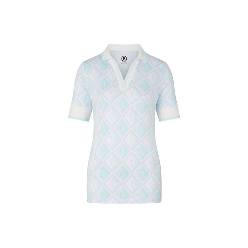 BOGNER SPORT Funktions-Polo-Shirt Elonie für Damen - Hellblau/Off-White/Rosa von BOGNER Sport