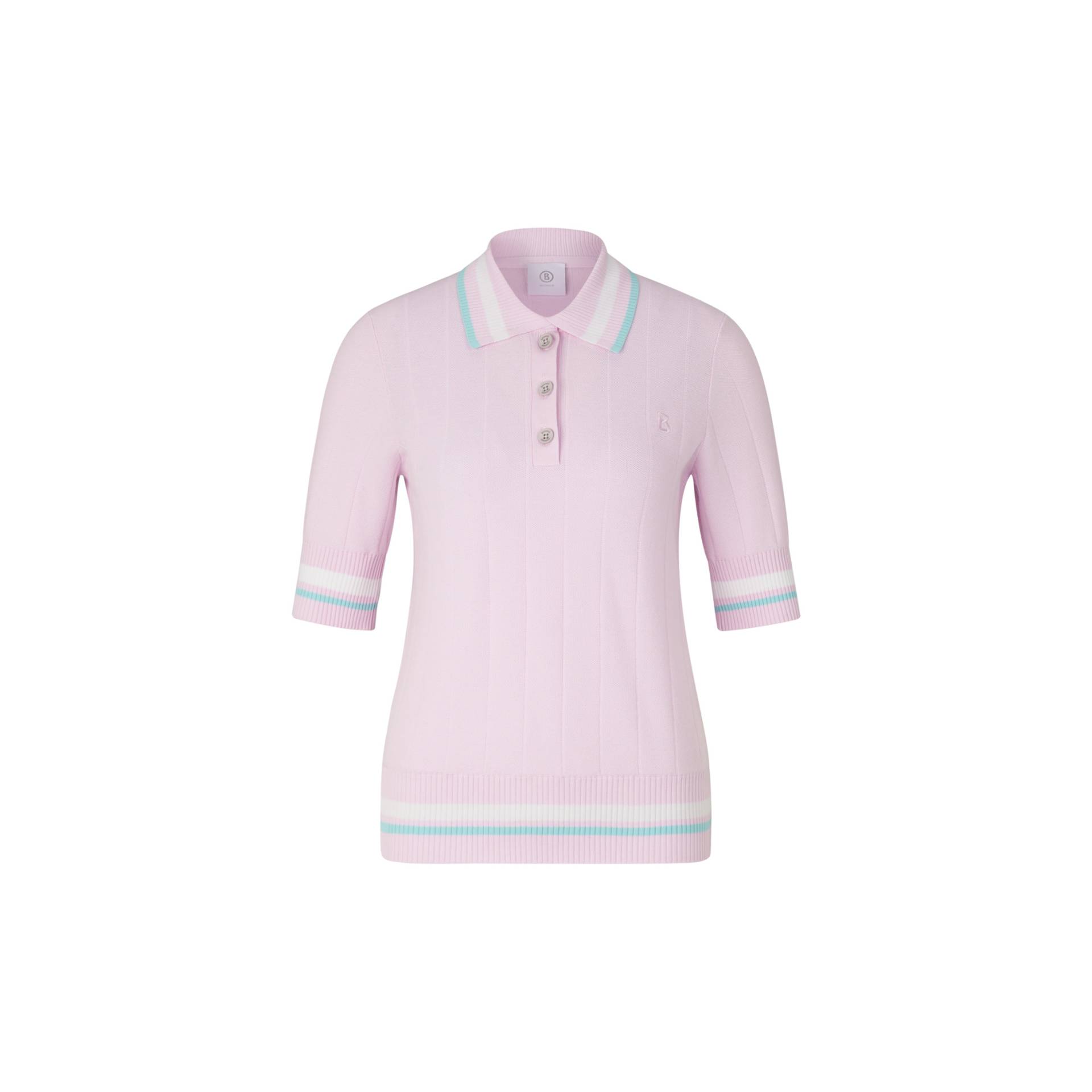 BOGNER SPORT Strick-Polo-Shirt Lennie für Damen - Rosa/Hellblau von BOGNER Sport