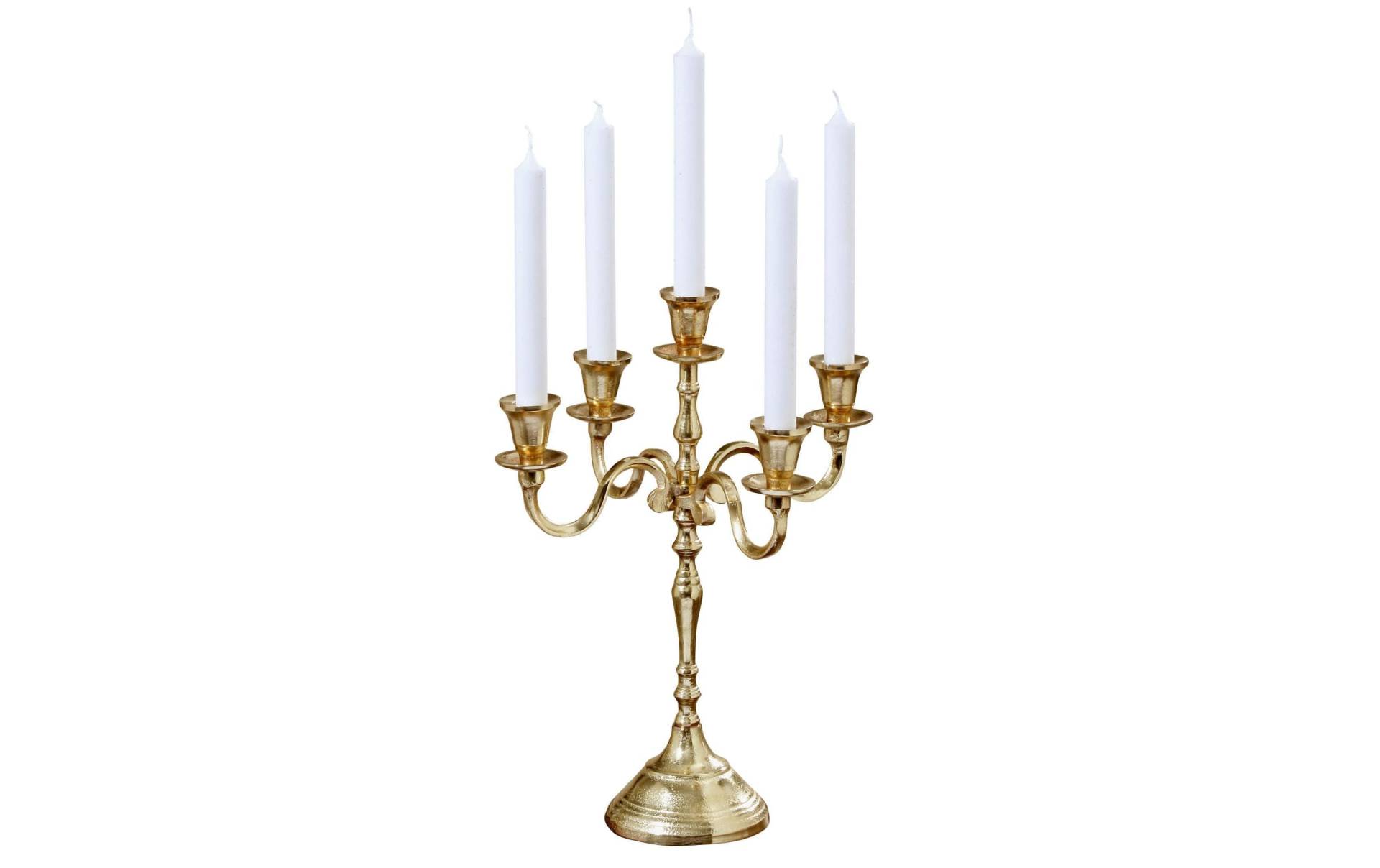 BOLTZE Kerzenständer »Victoria, Metall, goldfarben«, (1 St.) von BOLTZE